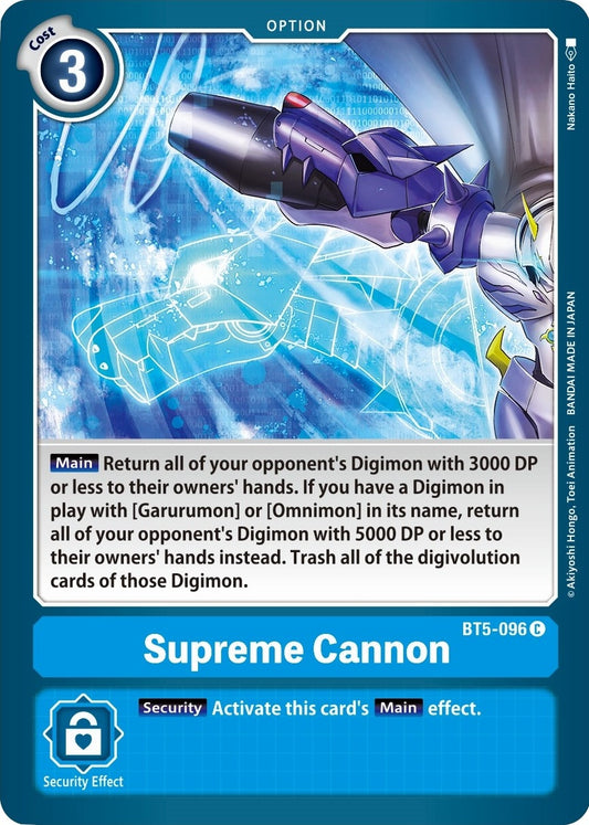 Image for Supreme Cannon [BT5-096 C] - Digimon Card Game