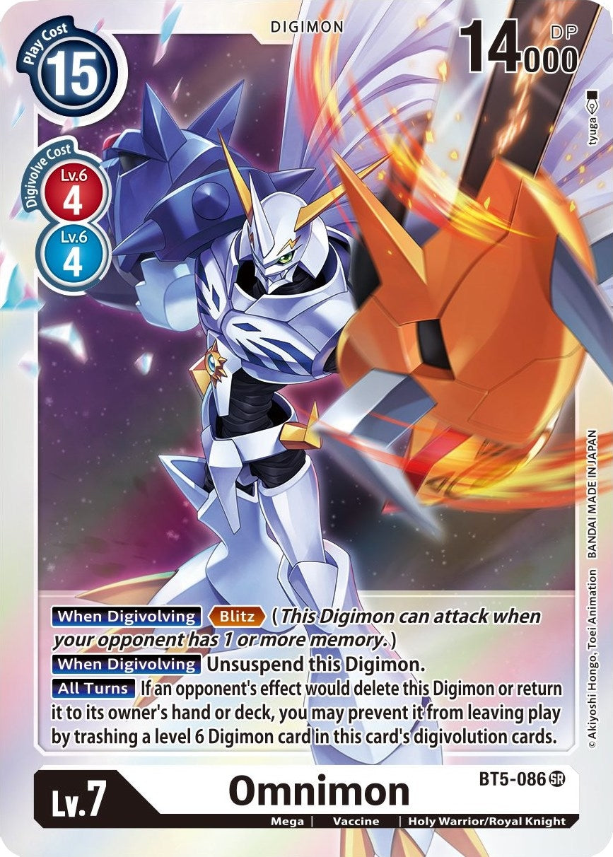 Image for Omnimon [BT5-086 SR] - Digimon Card Game