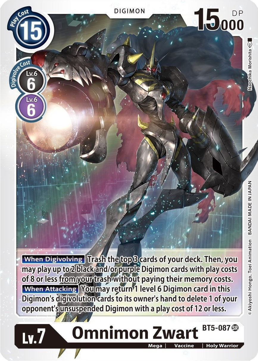 Image for Omnimon Zwart [BT5-087 SR] - Digimon Card Game