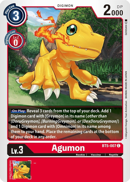 Image for Agumon [BT5-007 C] - Digimon Card Game