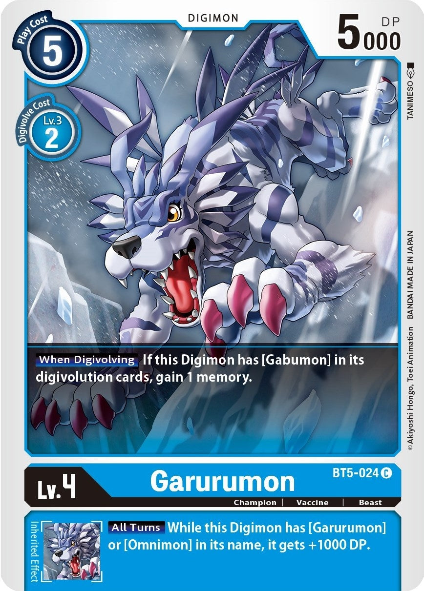 Image for Garurumon [BT5-024 C] - Digimon Card Game