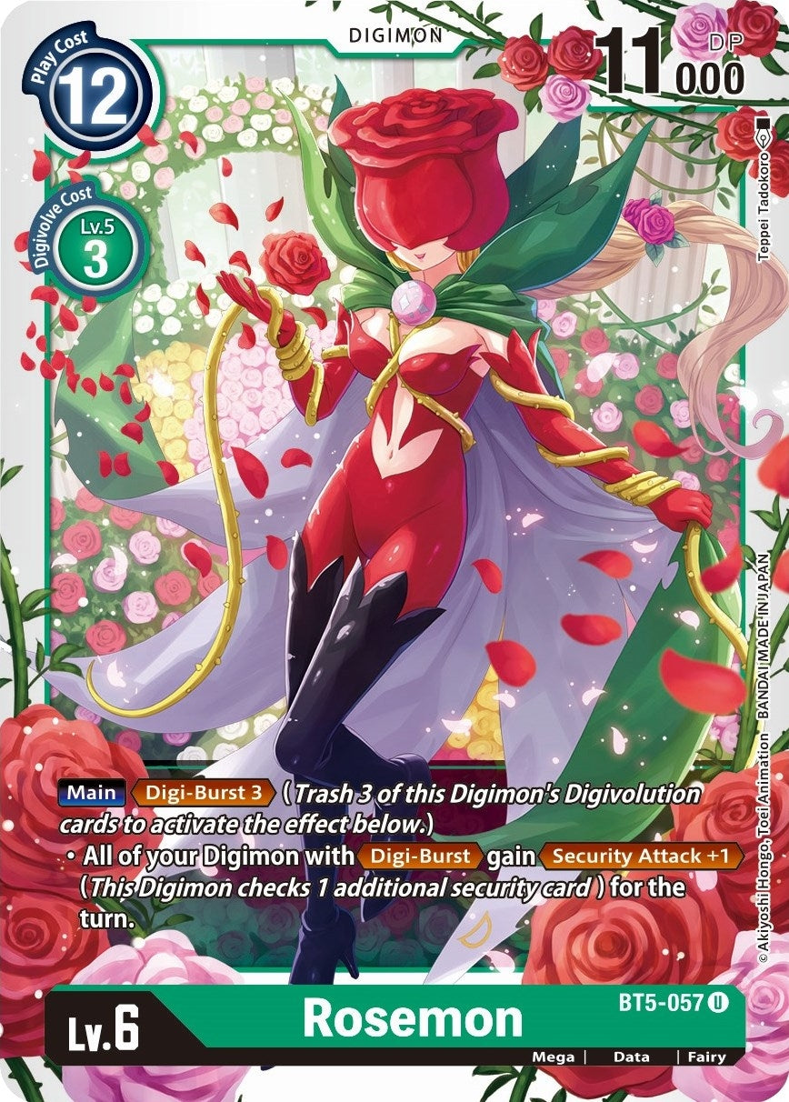 Image for Rosemon [BT5-057 U] - Digimon Card Game