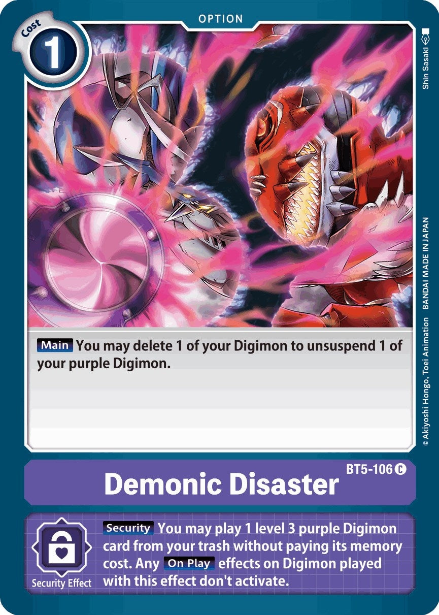 Image for Demonic Disaster [BT5-106 C] - Digimon Card Game