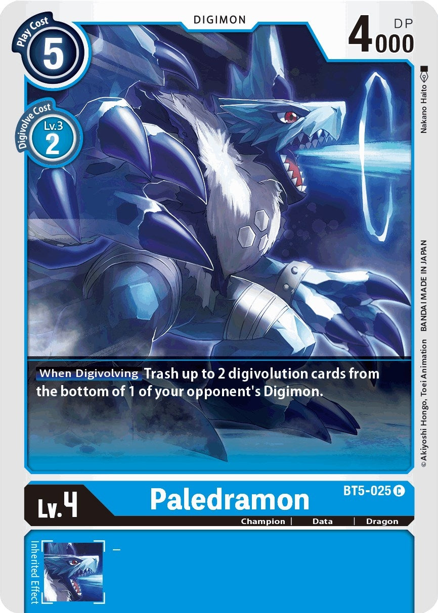 Image for Paledramon [BT5-025 C] - Digimon Card Game