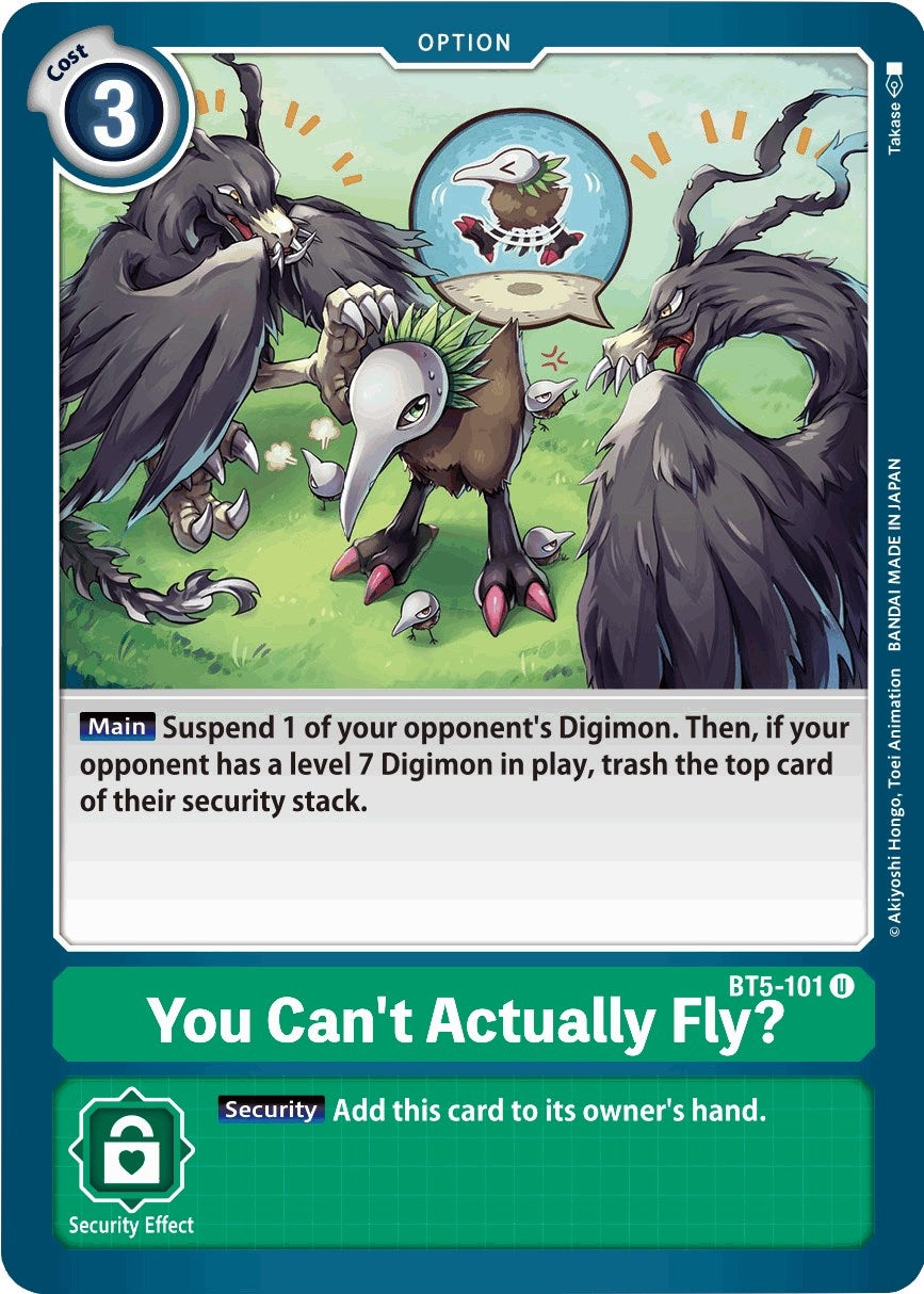 Image for You Can't Actually Fly? [BT5-101 U] - Digimon Card Game