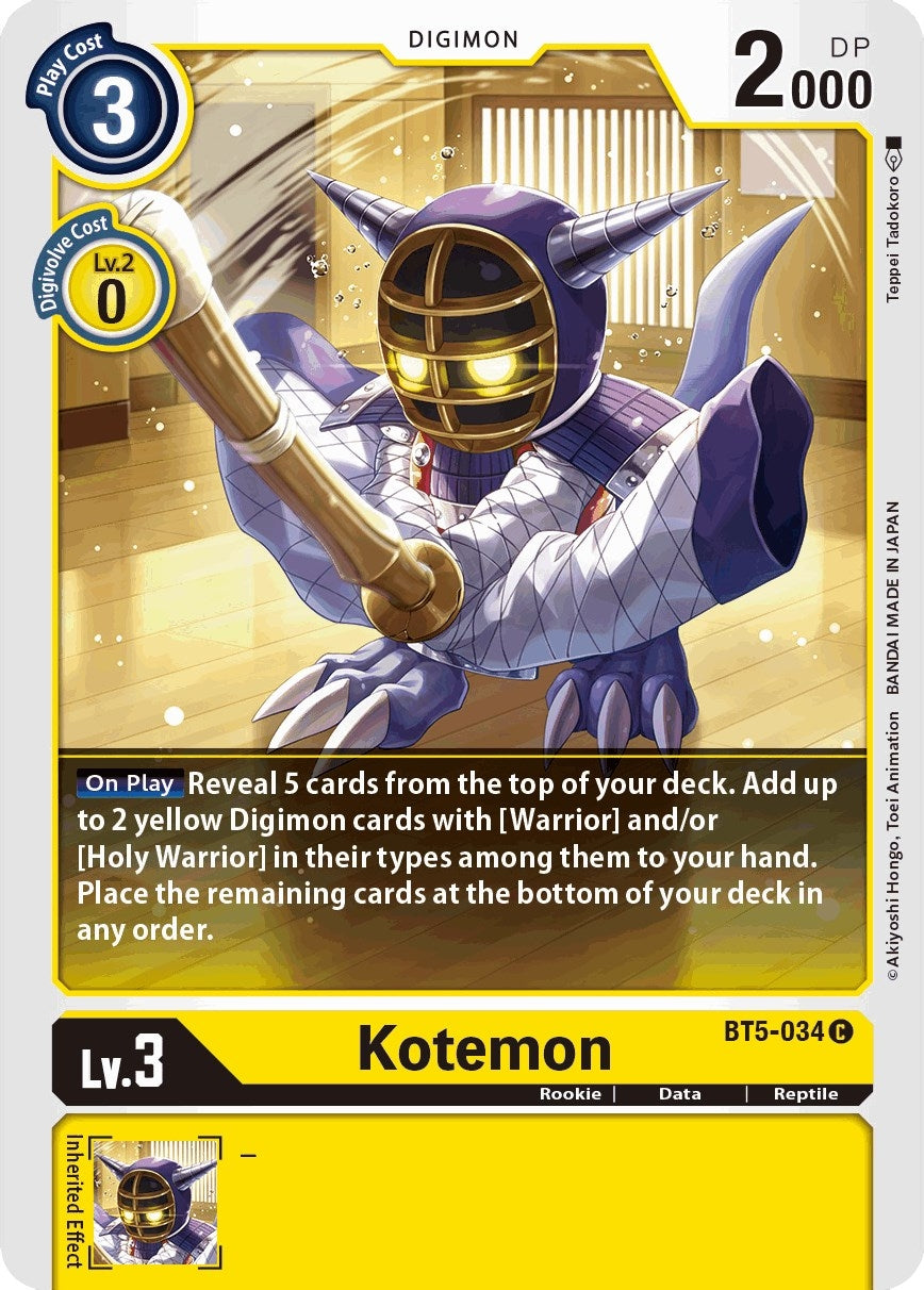 Image for Kotemon [BT5-034 C] - Digimon Card Game