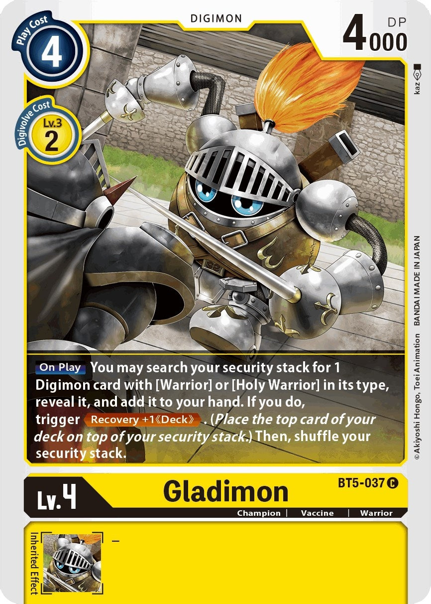 Image for Gladimon [BT5-037 C] - Digimon Card Game
