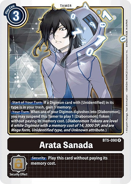 Image for Arata Sanada [BT5-090 R] - Digimon Card Game