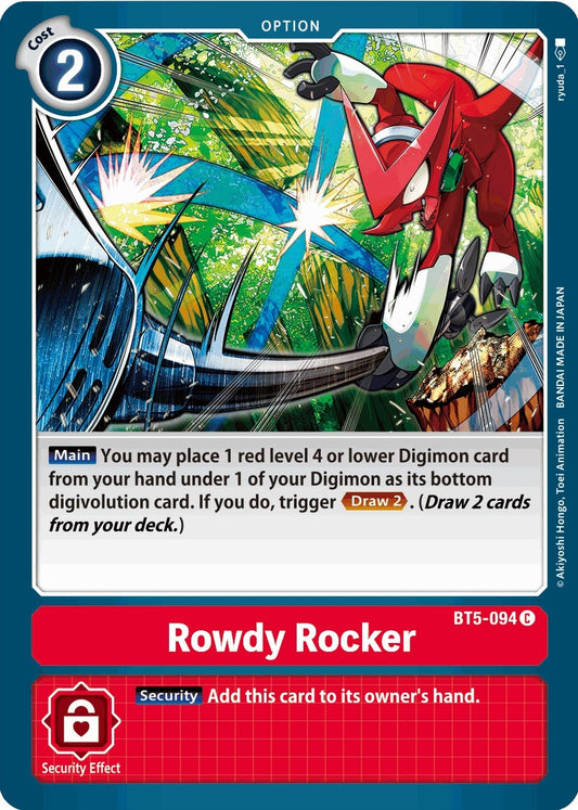 Image for Rowdy Rocker [BT5-094 C] - Digimon Card Game