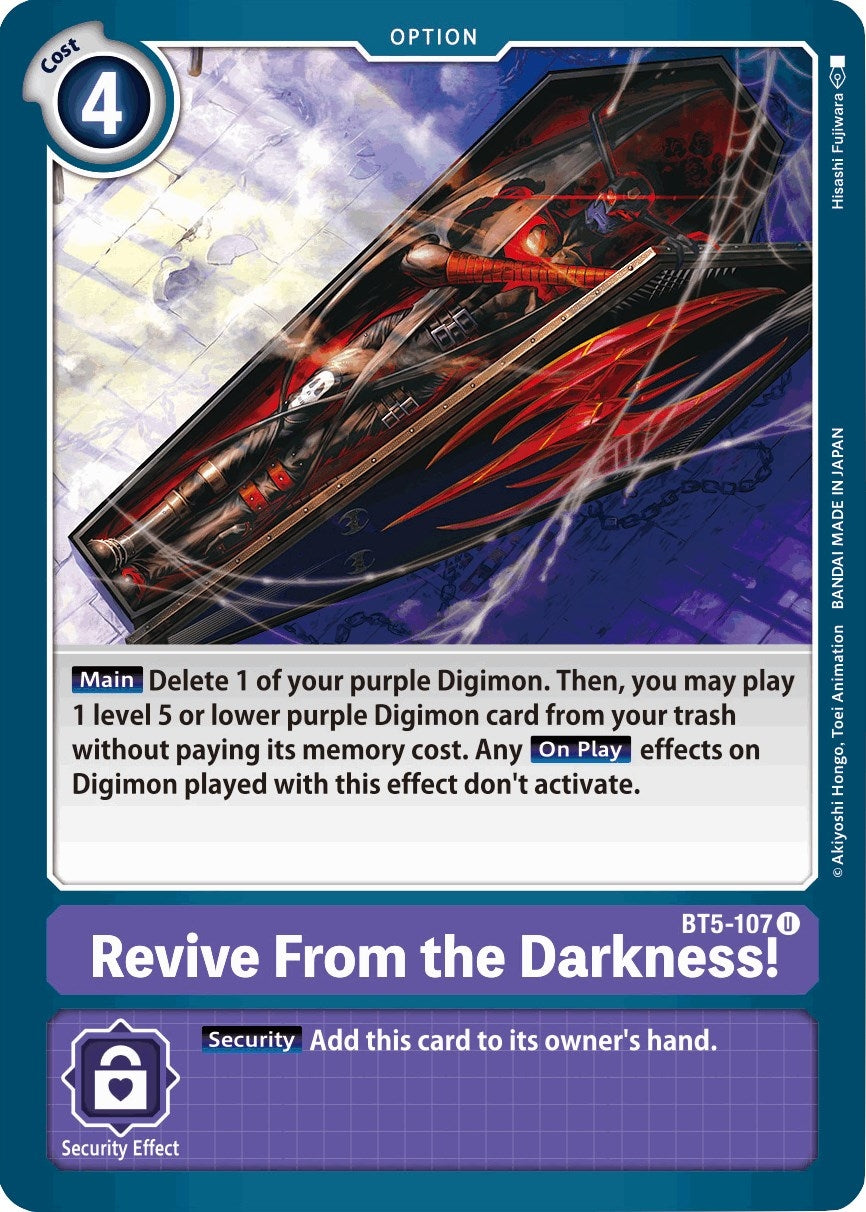 Image for Revive From the Darkness! [BT5-107 U] - Digimon Card Game