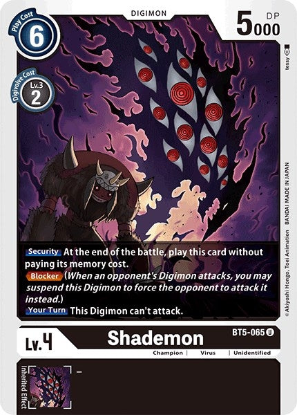Image for Shademon [BT5-065 U] - Digimon Card Game