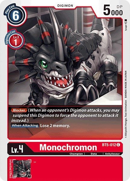 Image for Monochromon [BT5-012 C] - Digimon Card Game