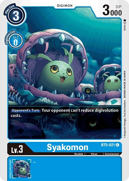 Image for Syakomon [BT5-021 C] - Digimon Card Game