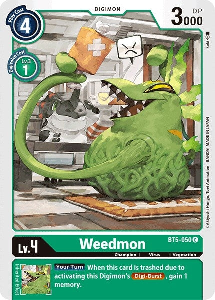 Image for Weedmon [BT5-050 C] - Digimon Card Game