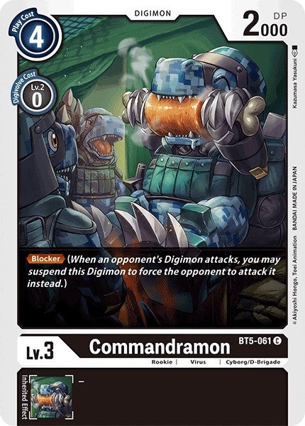 Image for Commandramon [BT5-061 C] - Digimon Card Game
