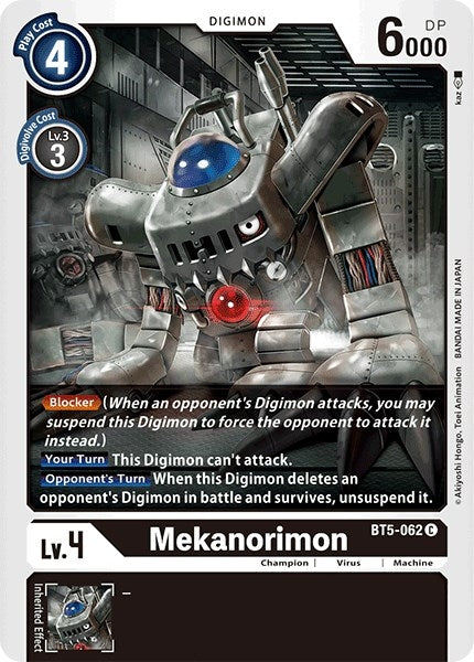 Image for Mekanorimon [BT5-062 C] - Digimon Card Game