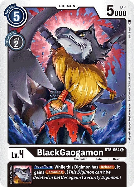 Image for BlackGaogamon [BT5-064 C] - Digimon Card Game