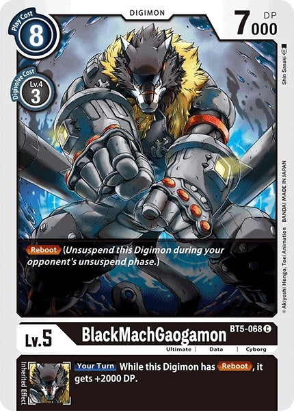 Image for BlackMachGaogamon [BT5-068 C] - Digimon Card Game