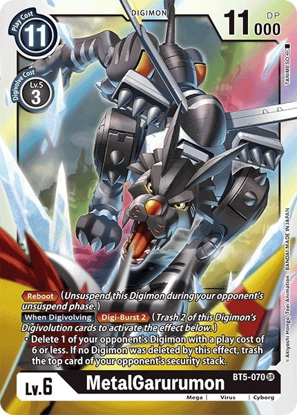Image for MetalGarurumon - BT5-070 [BT5-070 SR] - Digimon Card Game