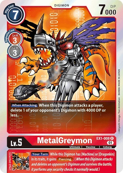 Image for MetalGreymon [EX1-008 R] - Digimon Card Game