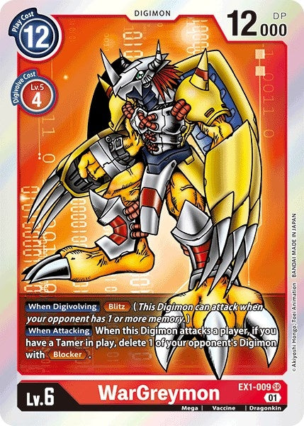 Image for WarGreymon [EX1-009 SR] - Digimon Card Game