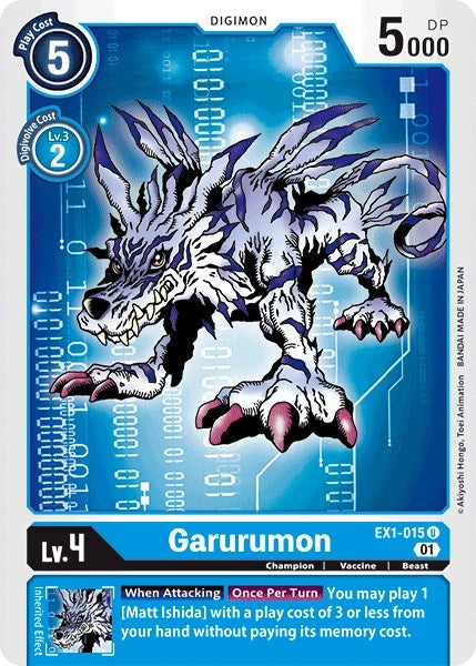 Image for Garurumon [EX1-015 U] - Digimon Card Game