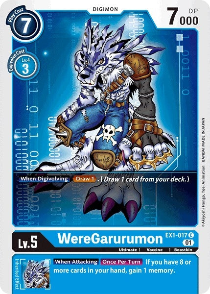 Image for WereGarurumon [EX1-017 C] - Digimon Card Game