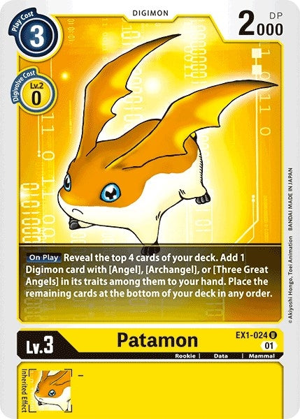 Image for Patamon [EX1-024 U] - Digimon Card Game