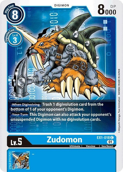 Image for Zudomon [EX1-018 C] - Digimon Card Game