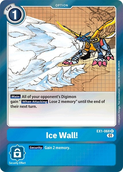 Image for Ice Wall! [EX1-068 R] - Digimon Card Game