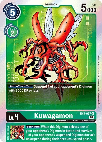 Image for Kuwagamon [EX1-037 R] - Digimon Card Game