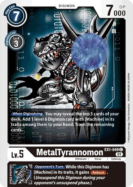 Image for MetalTyrannomon [EX1-049 C] - Digimon Card Game