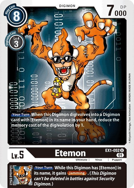 Image for Etemon [EX1-052 U] - Digimon Card Game
