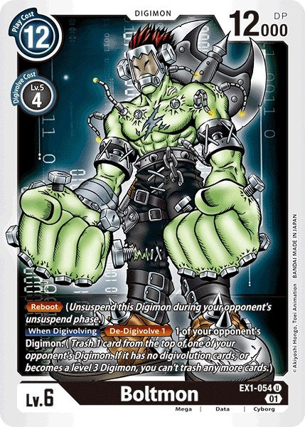Image for Boltmon [EX1-054 U] - Digimon Card Game