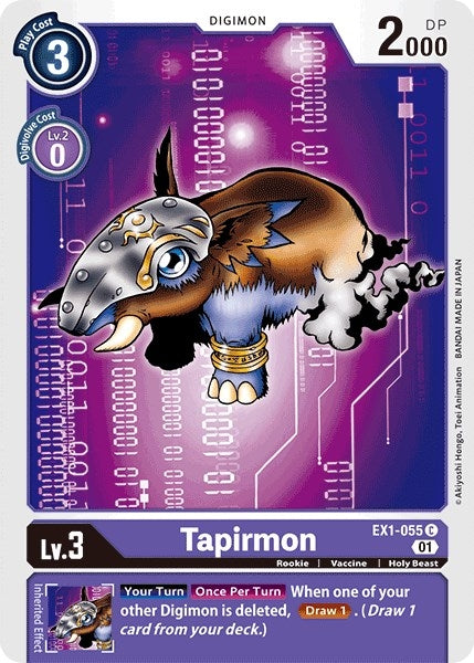 Image for Tapirmon [EX1-055 C] - Digimon Card Game