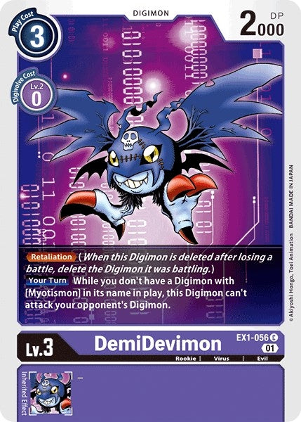 Image for DemiDevimon [EX1-056 C] - Digimon Card Game