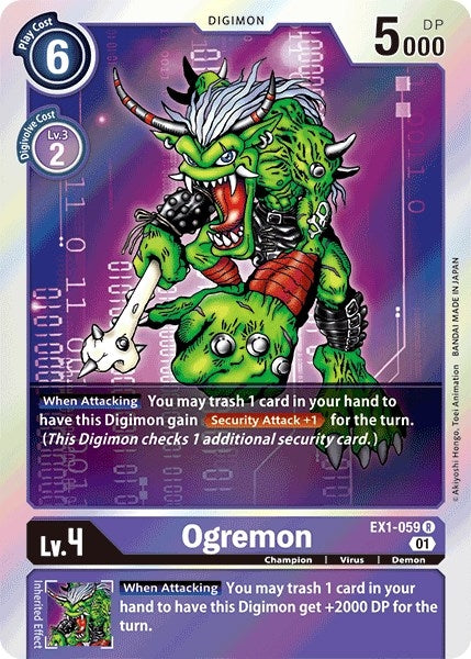 Image for Ogremon [EX1-059 R] - Digimon Card Game