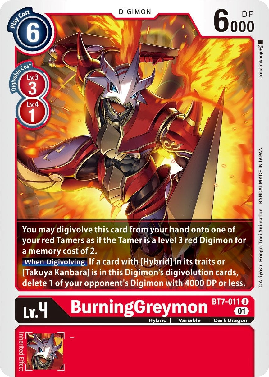 Image for BurningGreymon [BT7-011 U] (BT-07) - Digimon Card Game