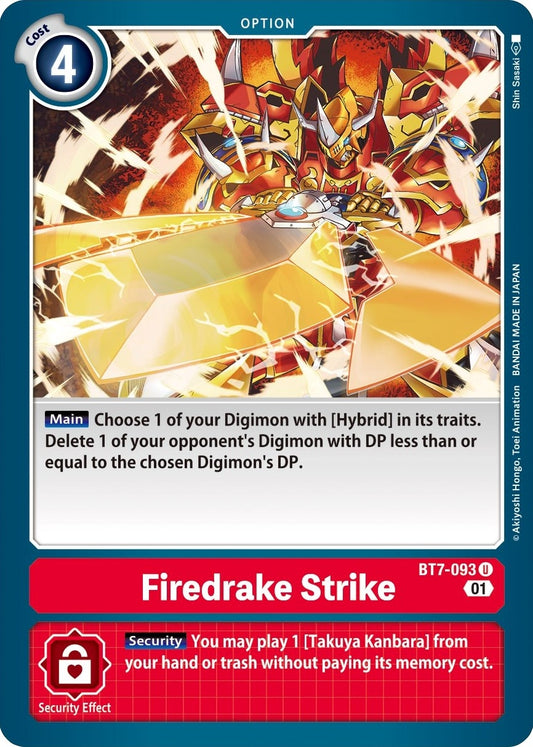 Image for Firedrake Strike [BT7-093 U] (BT-07) - Digimon Card Game