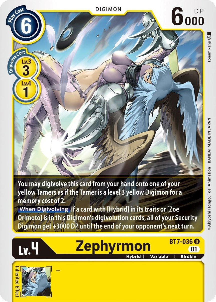 Image for Zephyrmon [BT7-036 U] (BT-07) - Digimon Card Game