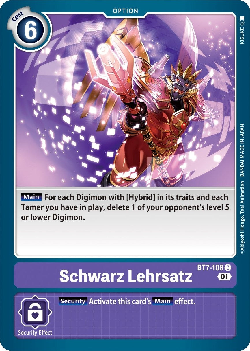 Image for Schwarz Lehrsatz [BT7-108 C] (BT-07) - Digimon Card Game