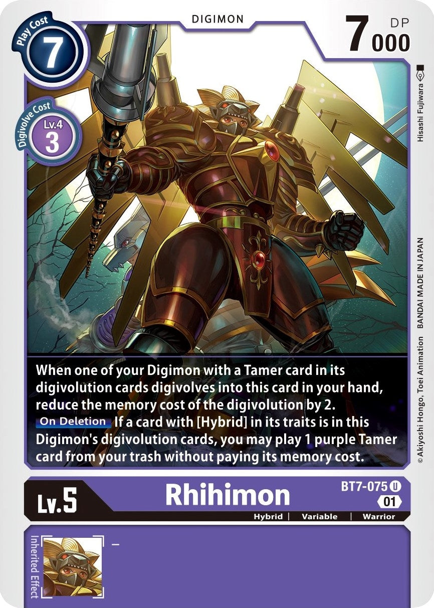 Image for Rhihimon [BT7-075 U] (BT-07) - Digimon Card Game