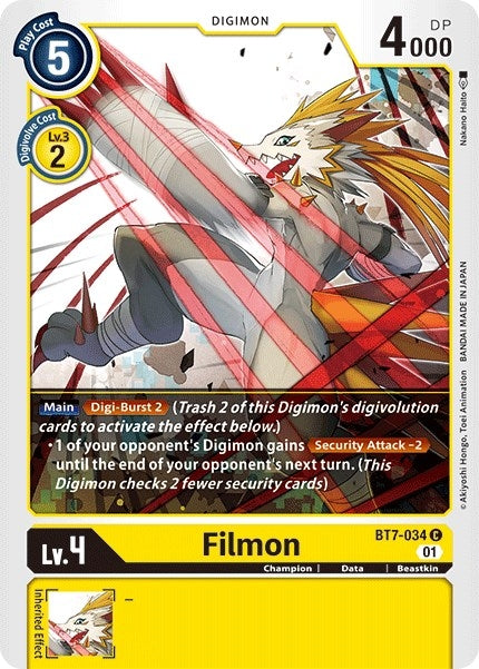 Image for Filmon [BT7-034 C] (BT-07) - Digimon Card Game