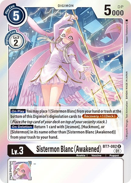 Image for Sistermon Blanc (Awakened) [BT7-082 R] (BT-07) - Digimon Card Game