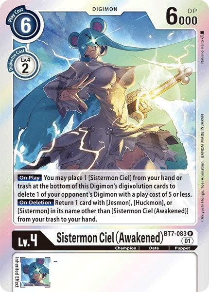 Image for Sistermon Ciel (Awakened) [BT7-083 R] (BT-07) - Digimon Card Game
