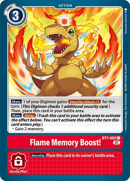 Image for Flame Memory Boost! [BT7-092 C] (BT-07) - Digimon Card Game