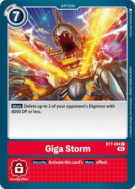 Image for Giga Storm [BT7-094 C] (BT-07) - Digimon Card Game