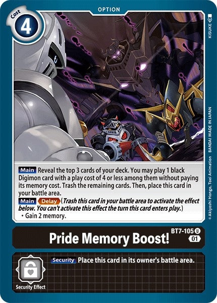Image for Pride Memory Boost! [BT7-105 U] (BT-07) - Digimon Card Game