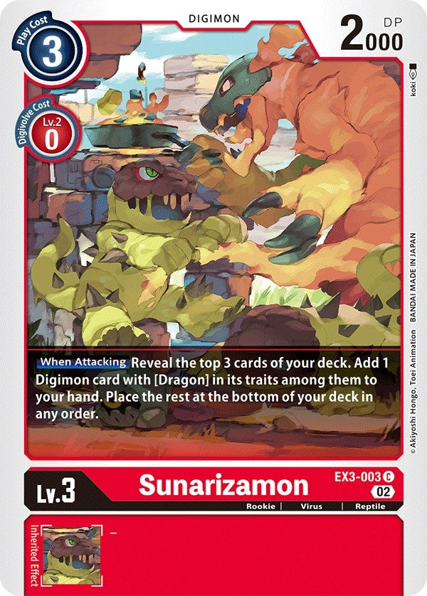 Image for Sunarizamon [EX3-003 C] - Digimon Card Game