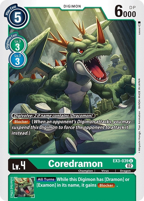 Image for Coredramon - EX3-039 [EX3-039 U] - Digimon Card Game